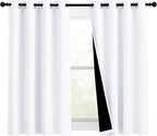 NICETOWN White 100% Blackout Curtains by NICETOWN