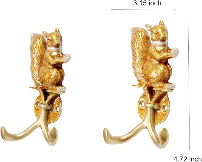 Vintage Wall Hooks Decorative Rack Hangers, 2 Pack Metal Wall Mounted Hook - Image 2