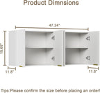 ChooChoo 4 Doors Wall Cabinet Laundry Room, Bathroom Wall Cabinet - Image 3
