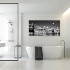 Baisuart-Q30398 Brooklyn Bridge Night View 1 Panels Landscape Artwork Canvas - Image 7