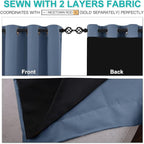 NICETOWN 100% Blackout Curtains 95 inches Long, Pair of Energy Smart & Noise - Image 5