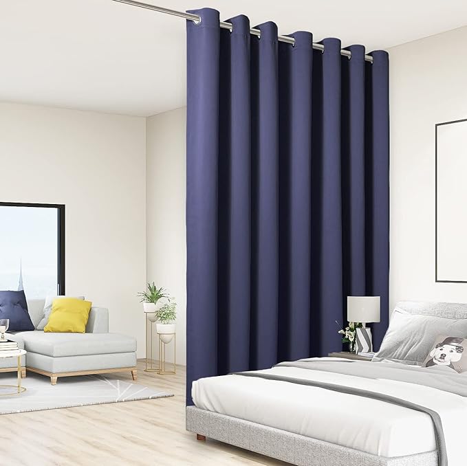 BONZER Room Divider Curtain Total Privacy Wall Wide Thermal Insulated Blackout by Bonzer