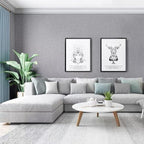 Fabric Peel and Stick Wallpaper Gray Faux Grasscloth Wall Paper Self-Adhesive - Image 5