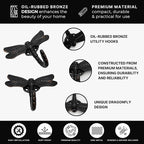 6 pcs Oil Rubbed Bronze Dragonfly Decorative Wall Hooks - Image 5