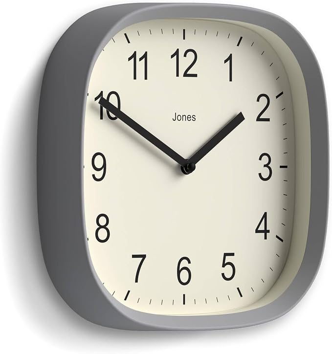 JONES CLOCKS® Sprite wall Clock | Modern Retro Rounded Square Clock | 10 inch | - Image 2