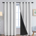 Yakamok 100% Blackout Curtains 90 Inches Long, 2 Thick Layers Heat and Full by Yakamok