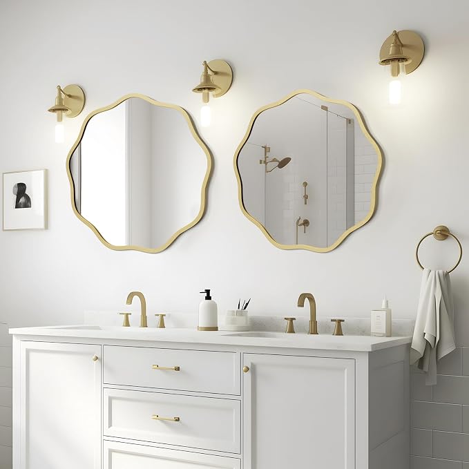 WallBeyond Round Wavy Mirror for Wall Decorative 20 inch, Modern Round Mirror - Image 2