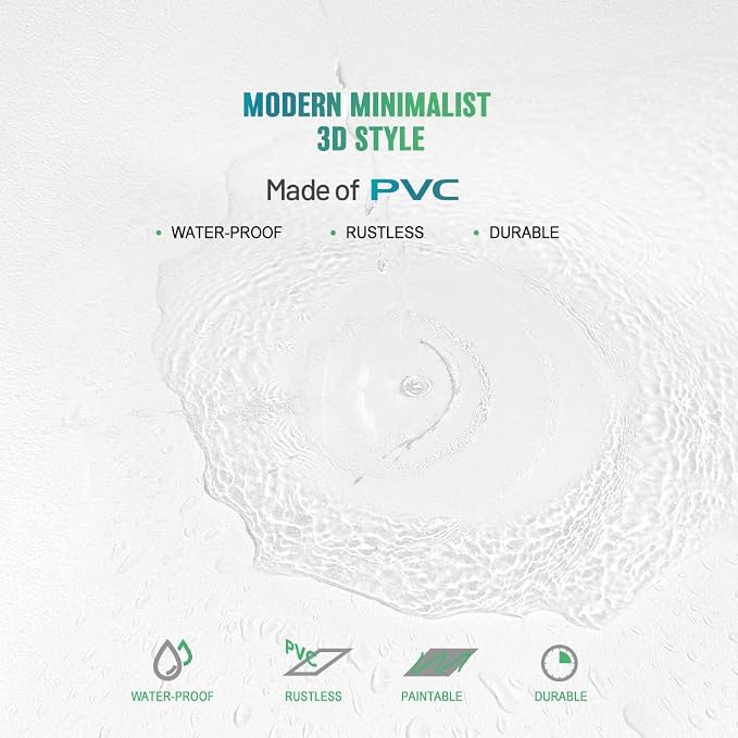 Smooth White Drop Ceiling Tile 2ft x 2ft, Ceiling Panel 24 x 24in – Waterproof - Image 9