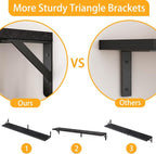 YGEOMER Floating Shelves for Wall, 35in Black Wall Shelves for Living Room - Image 3