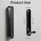 Dntorx 2 Pcs Extended Folding Coat Hooks Wall Mounted, 4.33 in Black Foldable - Image 2