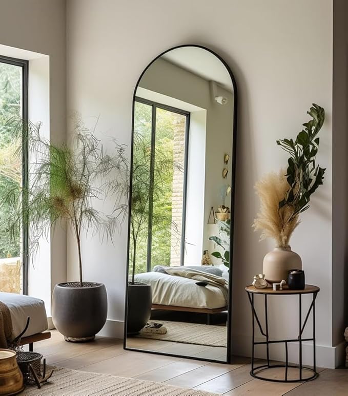 Dewfig Arched Full Length Mirror, Full Body Mirror by YourSpacePerfectlyReflected