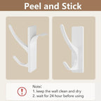 pickpiff White Self Adhesive Coat Hooks - Image 6