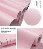 Cohoo Home Silk Pink Wallpaper Peel and Stick Contact Paper Pink Textured Silk - Image 4