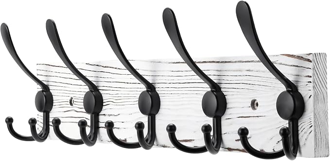 Kuhome Coat Rack Wall Mount Wooden Hat Rack by Kuhome