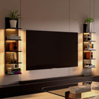 Homaterial 5 Tier Wall Shelf Unit, Wall Mount, Floating Column Home Decor - Image 4