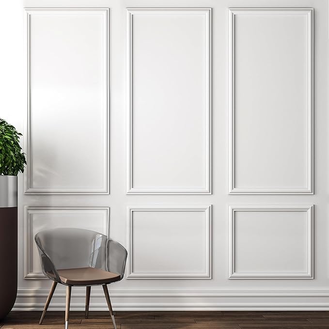 Pangda 3 Set Peel and Stick Wall Molding Kit, 3D Premade Accent Molding by Pangda