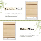 LUCKUP Cordless Bamboo Roman Blinds Shades - Image 5