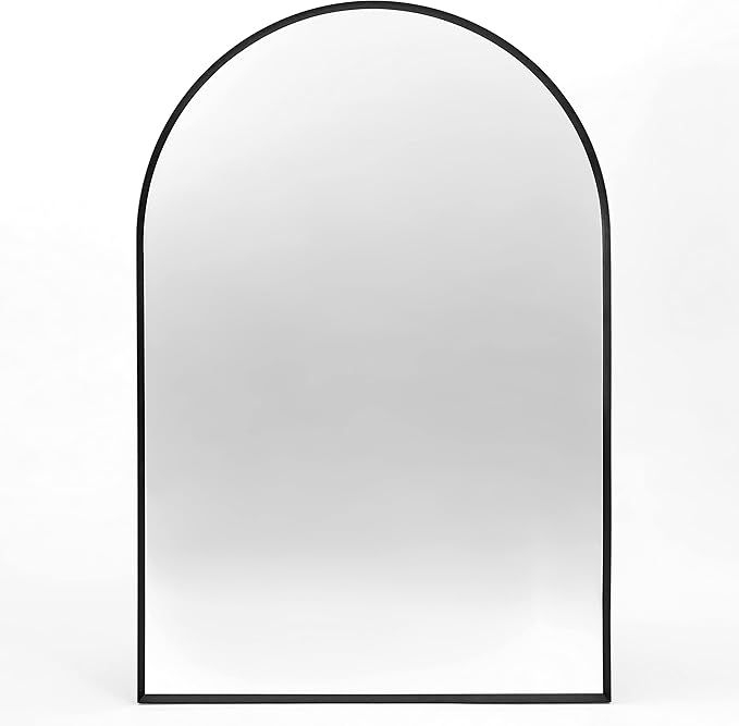 Large Black Arched Mirror, Arched Top Bathroom Vanity Mirror by Minuover