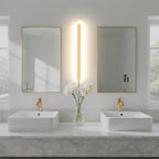 KELUOLY Modern Plug in Wall Sconces, 23.6 inch Frosted Gold LED Long Wall Lights - Image 7