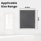 Magic Tape Stick On Curtains Window Shades Pull Down Blackout Window Cover - Image 7