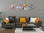 Biufo Banksy Canvas Wall Art Prints Pop Graffiti Street Art Pictures - Image 2