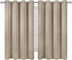 LEMOMO Khaki Thermal Blackout Curtains/52 x 54 Inch/Set of 2 Panels Room - Image 2