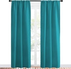 NICETOWN Peacock Blue Blackout Curtains Panels - Image 2