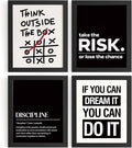 DSHFG Inspirational Office Motivational Wall Art Decor Prints Set of 4 by Unknown