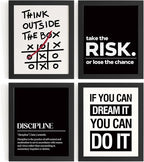 DSHFG Inspirational Office Motivational Wall Art Decor Prints Set of 4 by Unknown