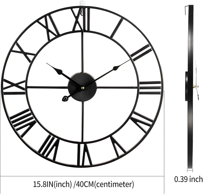 LEIKE 16" Large Wall Clocks Battery Operated, Round Modern Silent Non-Ticking - Image 4