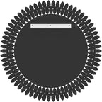 Kelly Miller 36" Large Round Jeweled Wall Mirror, Luxury Diamond Beveled - Image 8