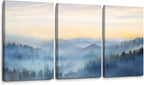 YJYart Foggy Forest Canvas Wall Art Landscape Mountain Wall Art by YJYart