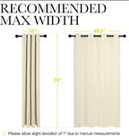 NICETOWN Beige Room Darkening Curtains 78" Long - Image 7