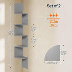 HOOBRO Corner Shelf Wall-Mounted, 5-Tier Bookshelves - Image 2