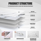 Chejiaye 10pcs Marble Peel and Stick Backsplash Waterproof Washroom Wall Panels - Image 5