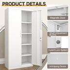 GREATMEET Metal Garage Storage Cabinets, Utility Cabinet - Image 5
