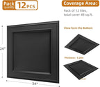 WOWSTAR 12-Pack 24"x24" Drop Ceiling Tiles, Waterproof Glue up Ceiling Panels - Image 5