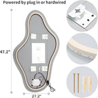 Modern Irregular LED Bathroom Mirror - Image 6