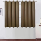 LEMOMO Brown Thermal Blackout Curtains/52 x 45 Inch/Set of 2 Panels Room by Lemomo