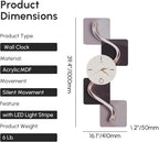 homary 39.4" Silent LED Wall Clock - Image 3