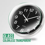Wall Clock 12 Inch Metal Finish Silent Non Ticking Indoor Clock Round Battery - Image 5