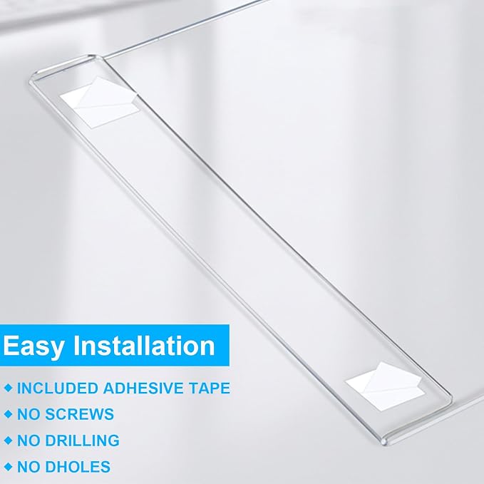 EHWINE 20 Pack 6x4 Wall Mount Acrylic Sign Holder, Horizontal Wall Signs Photo - Image 6