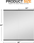 Delma Home Gym Mirror, Large Full Body Tempered Glass Frameless, Wall-Mounted - Image 5