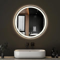 Sweetcrispy 24-Inch Round LED Bathroom Backlit Mirror by Sweetcrispy