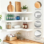 Floating Corner Shelves, Wall Shelf Set of 3, Shelves - Image 5