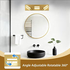 IZORRO LED Modern Bathroom Lights Fixtures, Brushed Glod Acrylic Wall Lighting - Image 2
