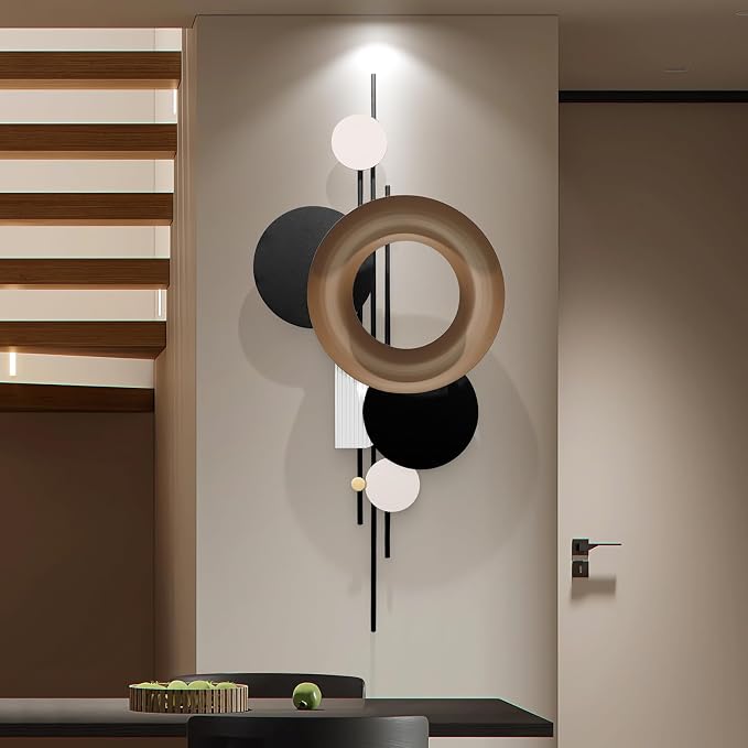HEBOIX Large Metal Wall Decor Modern Metal Wall Art 3D Wall Sculptures Handmade - Image 7