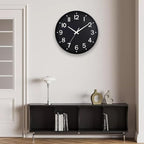 HZDHCLH Black Wall Clocks Battery Operated 12 inch Silent Non Ticking Modern - Image 6