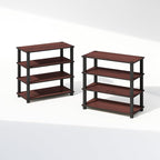 Furinno Turn-N-Tube Storage Shelves Set of 2, 4-Tier Stackable Standing Shelf by Furinno-FitsYourSpaceFitsYourBudget