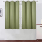 LEMOMO Sage Green Blackout Curtains/38 x 54 Inch/Set of Two Panels Grommet by Lemomo